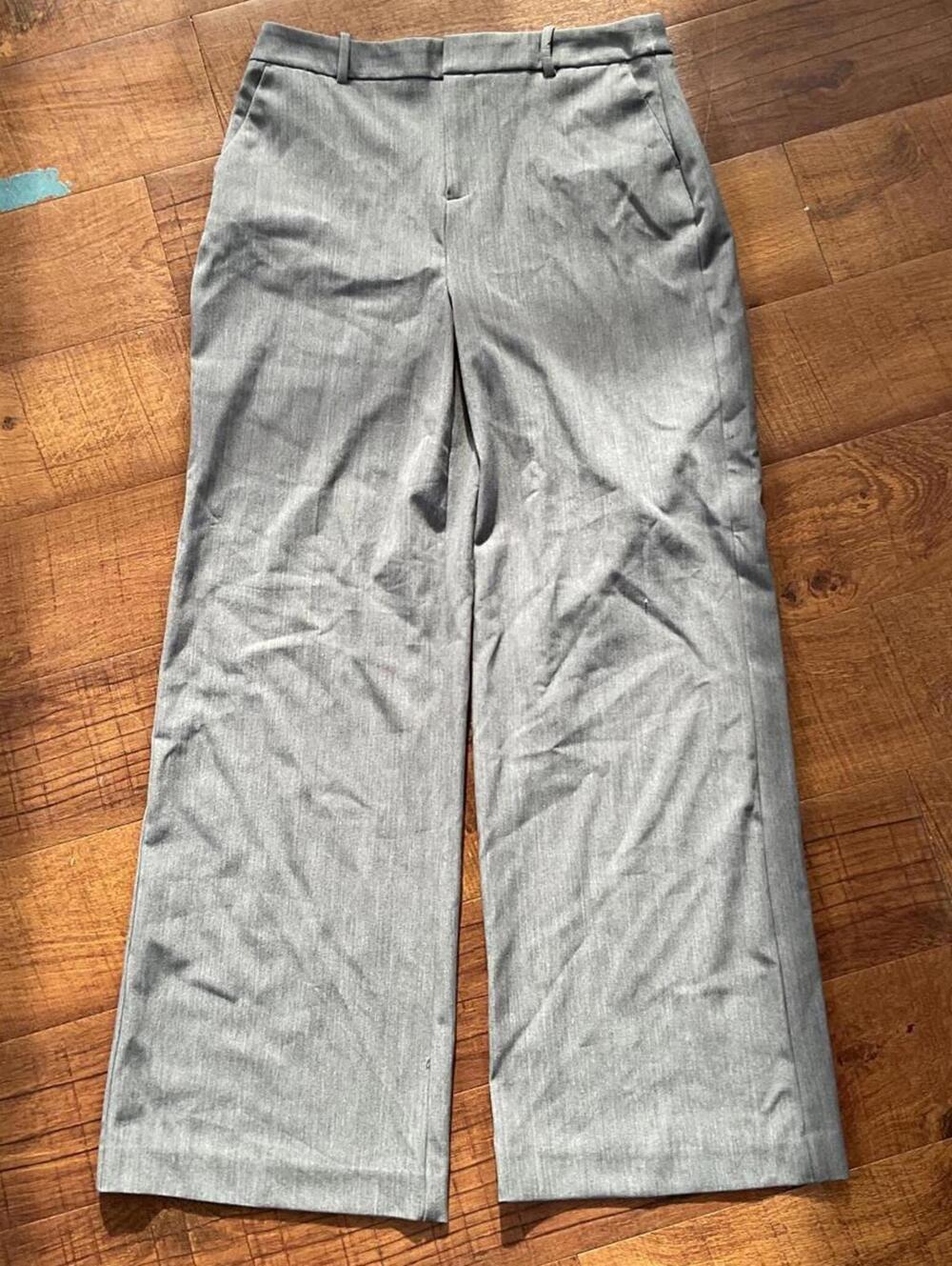 NWT A New Day Wide Leg Work Pants Heather Grey Size 10R